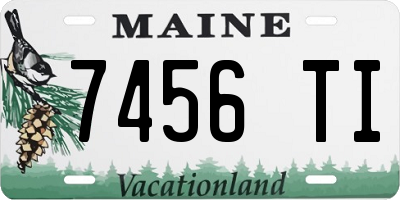 ME license plate 7456TI