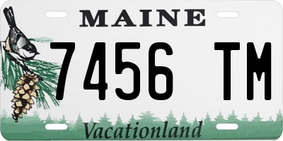 ME license plate 7456TM