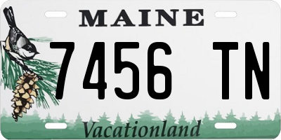 ME license plate 7456TN
