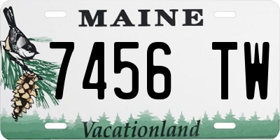 ME license plate 7456TW