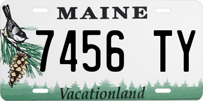 ME license plate 7456TY