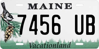 ME license plate 7456UB
