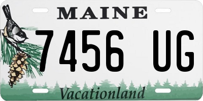 ME license plate 7456UG