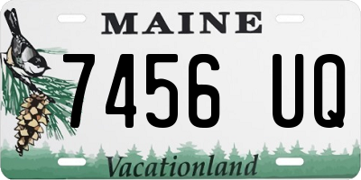 ME license plate 7456UQ