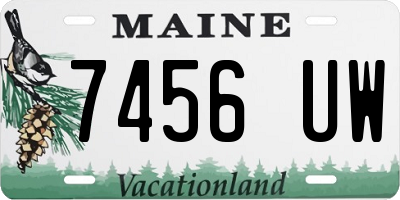 ME license plate 7456UW