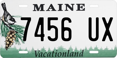ME license plate 7456UX