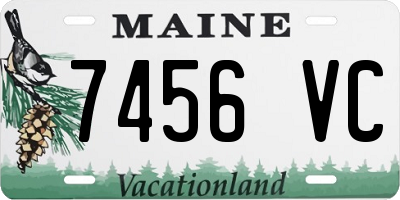 ME license plate 7456VC