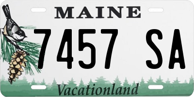 ME license plate 7457SA