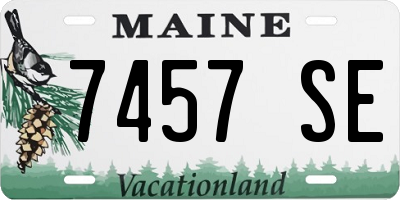 ME license plate 7457SE