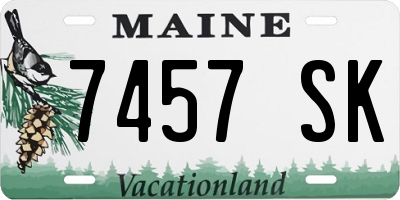 ME license plate 7457SK