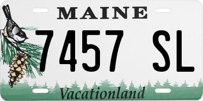 ME license plate 7457SL