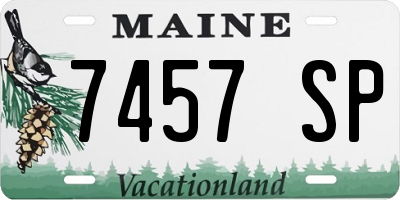 ME license plate 7457SP
