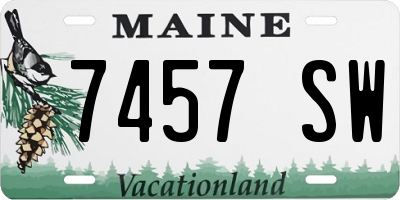 ME license plate 7457SW