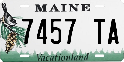 ME license plate 7457TA
