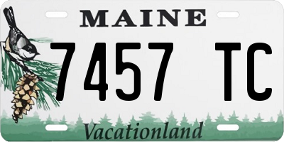 ME license plate 7457TC
