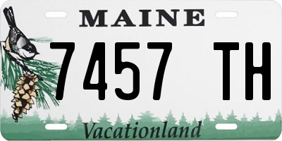ME license plate 7457TH