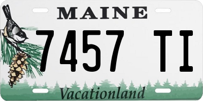 ME license plate 7457TI