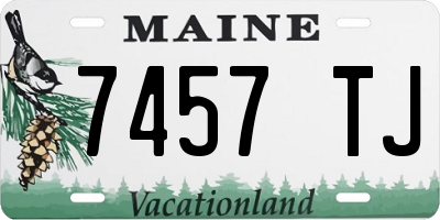ME license plate 7457TJ