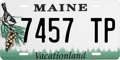 ME license plate 7457TP