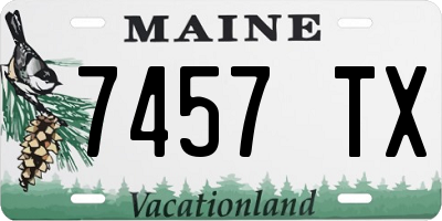 ME license plate 7457TX