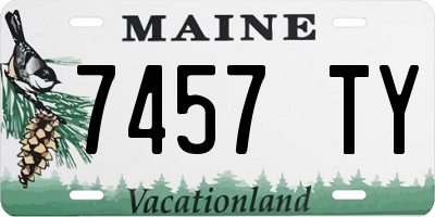 ME license plate 7457TY
