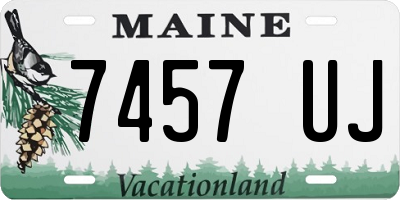 ME license plate 7457UJ