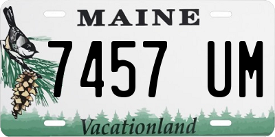 ME license plate 7457UM