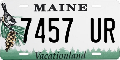 ME license plate 7457UR