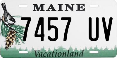 ME license plate 7457UV