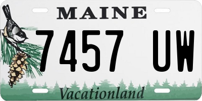 ME license plate 7457UW