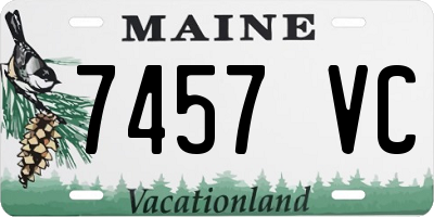 ME license plate 7457VC