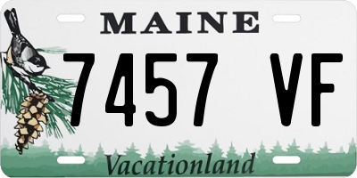 ME license plate 7457VF