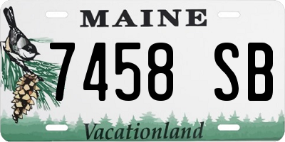 ME license plate 7458SB