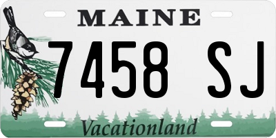 ME license plate 7458SJ