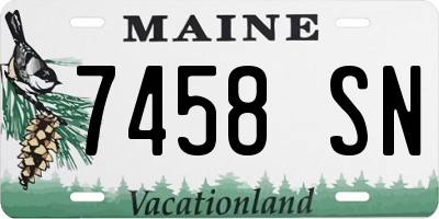 ME license plate 7458SN