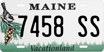 ME license plate 7458SS