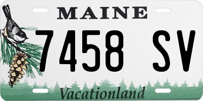 ME license plate 7458SV