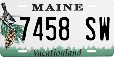 ME license plate 7458SW