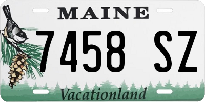 ME license plate 7458SZ