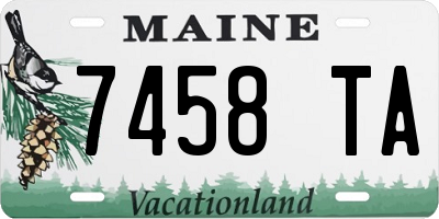 ME license plate 7458TA