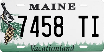ME license plate 7458TI