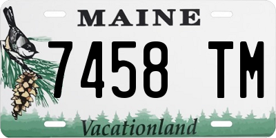 ME license plate 7458TM