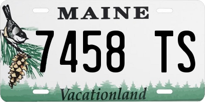 ME license plate 7458TS