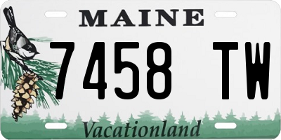 ME license plate 7458TW