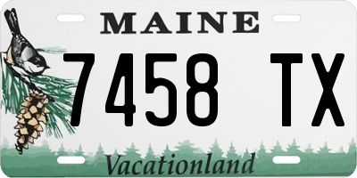 ME license plate 7458TX