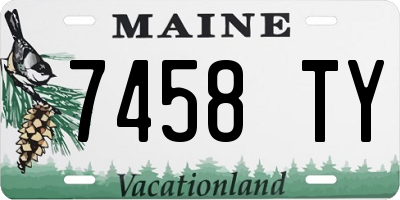 ME license plate 7458TY