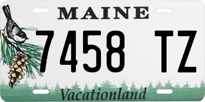 ME license plate 7458TZ