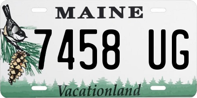 ME license plate 7458UG