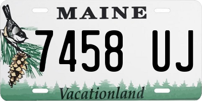 ME license plate 7458UJ