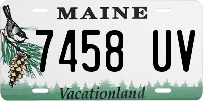 ME license plate 7458UV